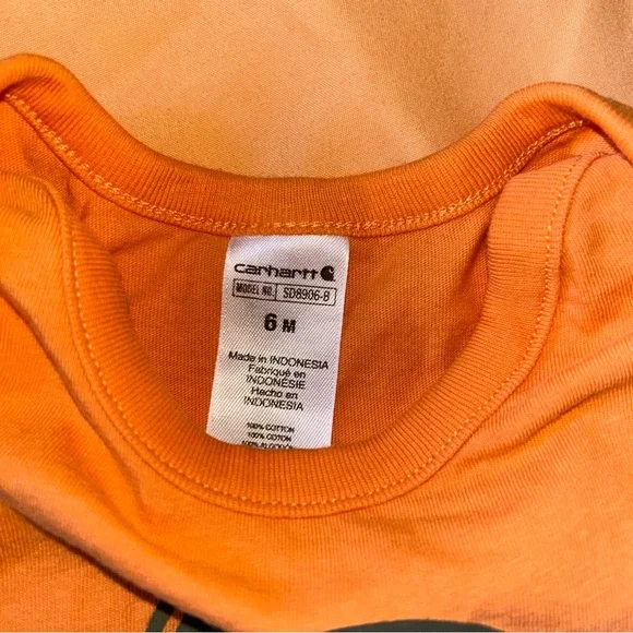 Carhartt Bright Orange baby oneise - Picture 2 of 3